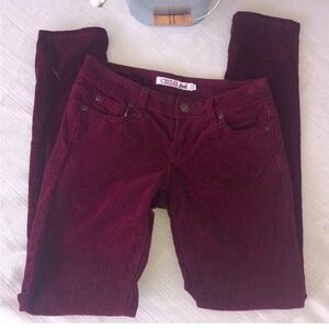 Cielo Jeans Women’s Burgundy Velvet-like Pants